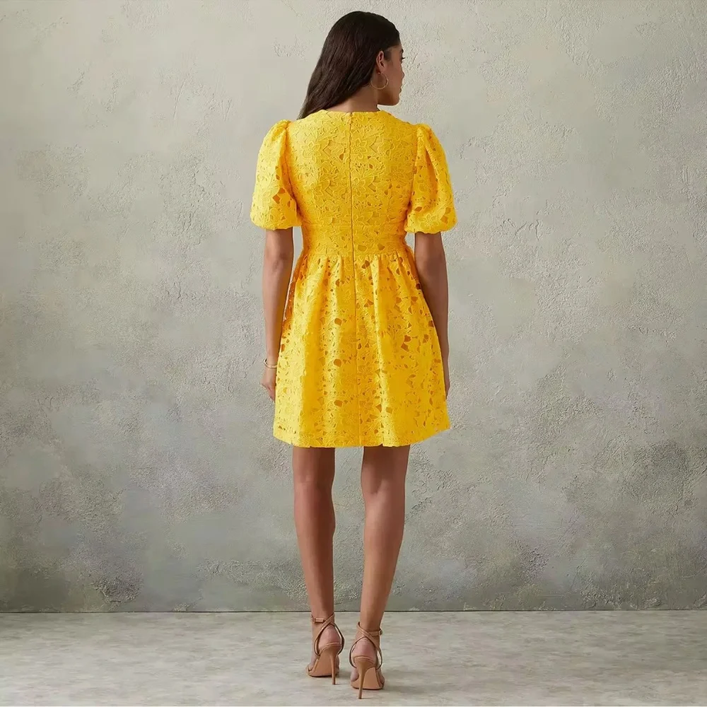 Prabal Gurung Bright Yellow mini dress plus size 20 - Picture 4 of 12